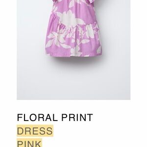 Zara Pink Floral Kids Dress 2T